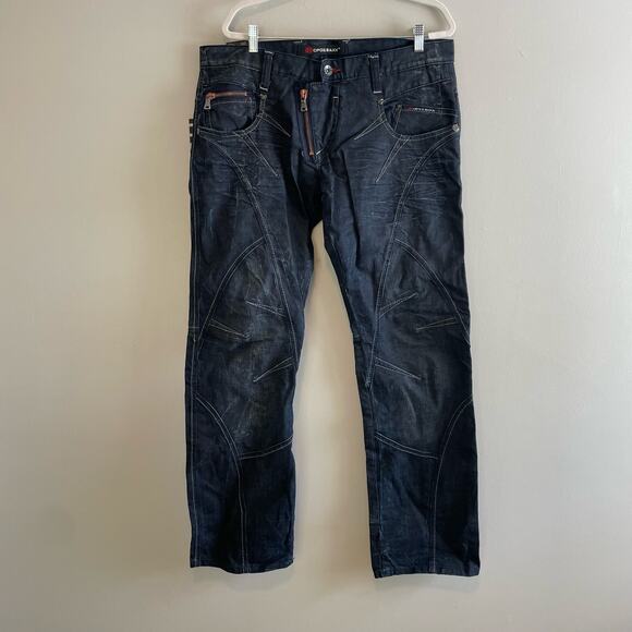 NWT Cipo & Baxx Men's Size 40x34 Zipp Jeans Dark Wash - Picture 1 of 7